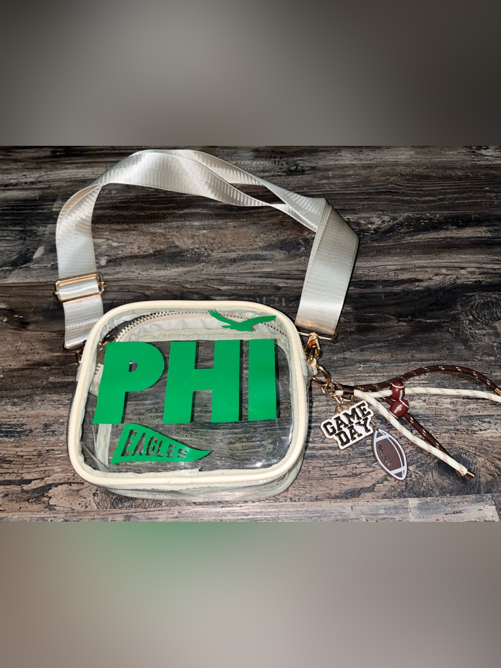 NFL Philadelphia Eagles crossbody clear stadium bag Gameday sporty girly FanGear